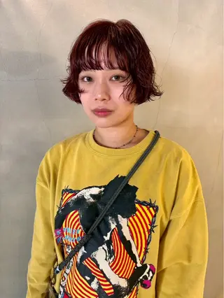 ショート パーマ 中村 衣里のヘアスタイル