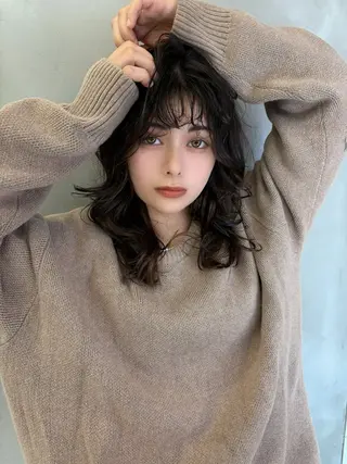 ミディアム 色気レイヤースタイル 洒落色気ヘアマサトのヘアスタイル