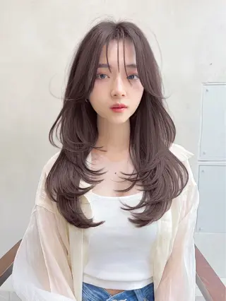 セミロング レイヤーカット/韓国 🤎きのした いちかのヘアスタイル