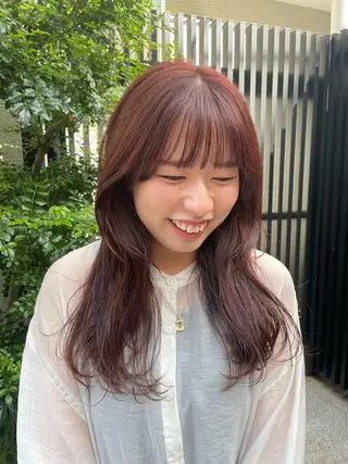 ロング カラー mei|顔まわり ×透明感カラーのヘアスタイル