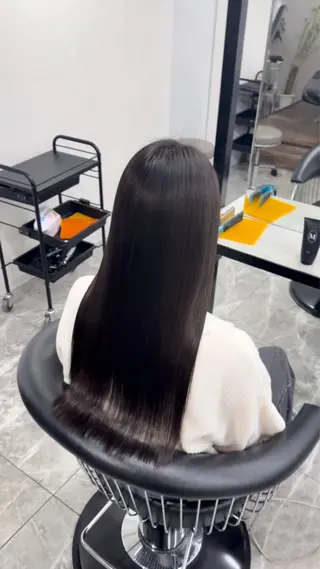 ロング りきと🦋河原町 縮毛矯正/艶カラーのヘアスタイル