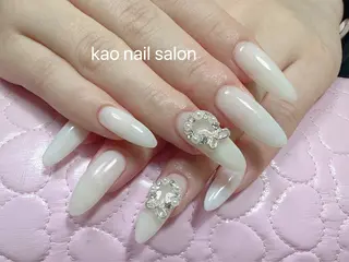 ネイル kao nail マグネット/長さだしのネイルデザイン