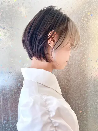 ショート カラー 山口 一馬のヘアスタイル
