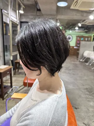 ショート 🔥コテ巻き風 ボブパーマ🔥のヘアスタイル