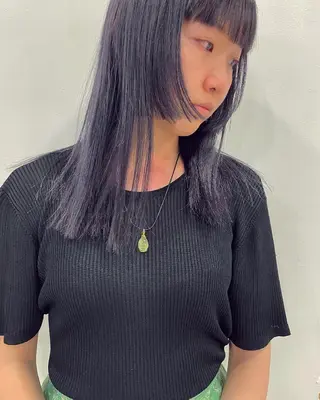 セミロング カラー 吉田一輝 外国人パーマのヘアスタイル