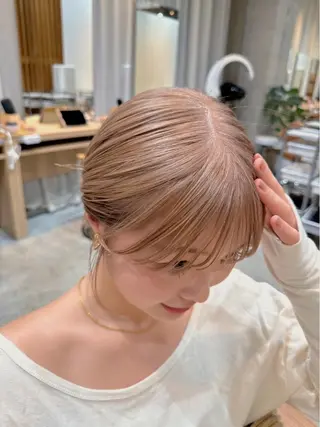 ミディアム カラー 顔まわりカット/艶髪 カラー✨けいとのヘアスタイル