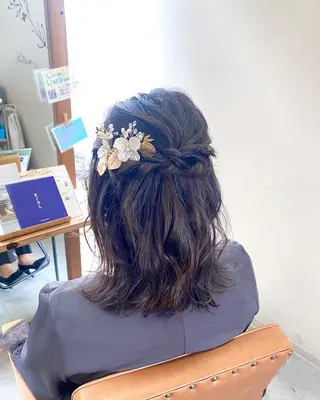 ヘアアレンジ 酸性ストレート/ブリ ーチなしWカラー河本のヘアスタイル