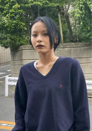 ショート カラー スパイラルパーマ 🌐hina⭐️のヘアスタイル