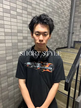 ショート パーマ メンズ 💈メンズ短髪特化 ✂︎伊藤大輝💈のヘアスタイル