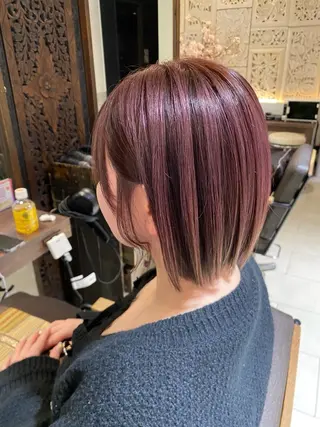 ミディアム カラー Aina🩶 縮毛/髪質改善🩶のヘアスタイル