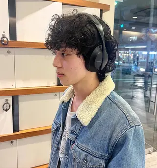 ミディアム パーマ メンズ Ore🫧タナカマヤ /柔らかい質感カラーのヘアスタイル