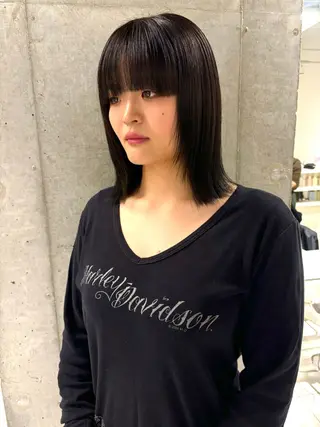 ミディアム カラー Miyu🎀レイヤー ／透明感カラー🪽のヘアスタイル
