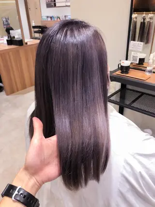 セミロング カラー 💎エクステ専門店 BIZE梅田🇰🇷のヘアスタイル