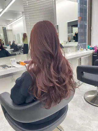 ロング カラー 💖似合わせカラー レイヤー💖縮毛矯正のヘアスタイル