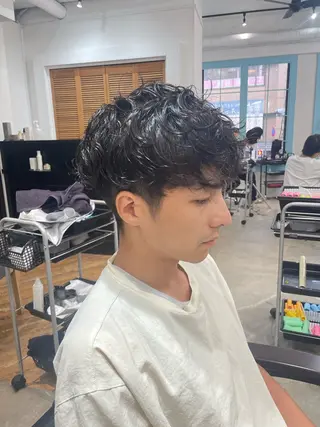 メンズ YUKI 新宿カット パーマ/カラーのヘアスタイル