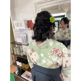 ミディアム ヘアアレンジ 🦋エクステ/透明感 カラー🦋宮川莉央のヘアスタイル