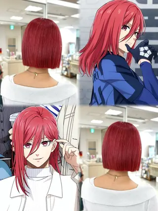 ショート カラー 推し活/韓国/ブリー チカラーminamiのヘアスタイル