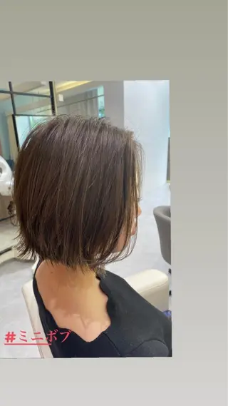 ミディアム パーマモデル募集🌈 森脇帆南のヘアスタイル