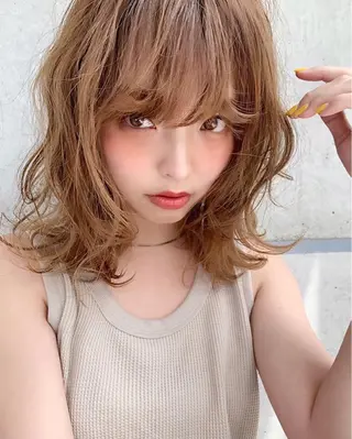 ミディアム カラー ヘアアレンジ 🤍THEATER 【公式】札幌🤍🍬のヘアスタイル