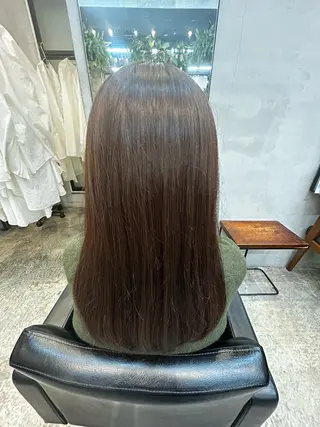 ロング 小森田 果怜 カラー、縮毛矯正のヘアスタイル