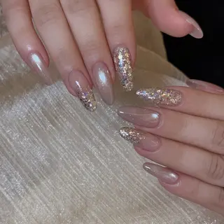 ネイル フィルイン・深爪矯正 長さ出し🎀のネイルデザイン