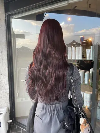 ロング カラー マキノ キョウカのヘアスタイル