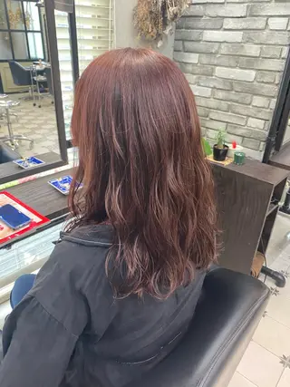 セミロング カラー 韓国ヘア☁️ mitsukiのヘアスタイル