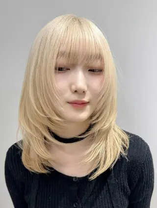 ミディアム メンズパーマ 名古屋/水谷颯のヘアスタイル