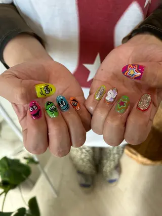 ネイル mellow:ｸﾙﾐ ﹡˖˟༝🎀˖˟ ༝のネイルデザイン