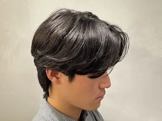 ミディアム パーマ ヘアアレンジ メンズ fifth 石川 凪のヘアスタイル