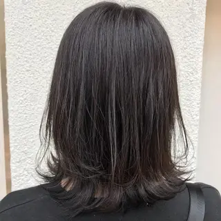 ミディアム カラー ニュアンスパーマ/ レイヤー/茶屋町のヘアスタイル
