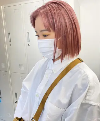 ミディアム カラー 似合わせベージュ 🍯ayumi🍯のヘアスタイル