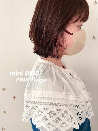 ミディアム カラー 市川 千夏のヘアスタイル