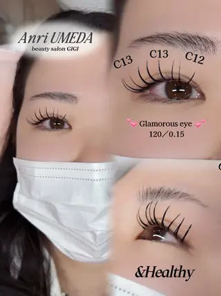 マツエク・マツパ ANRI 束感まつげ 専門ワンホン 西梅田のマツエク・マツパデザイン