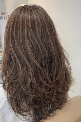 ロング カラー 野田阪神/レイヤー/ ハイライト/yuuのヘアスタイル
