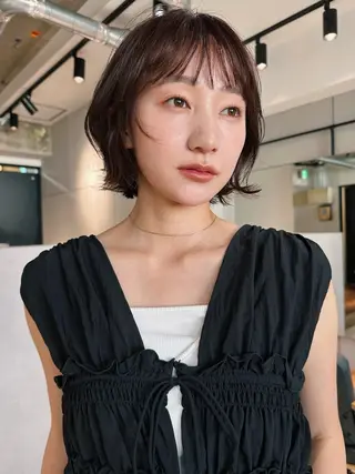 ショート カラー パーマ kazuki【顔周り ×レイヤーカット】のヘアスタイル