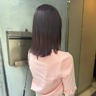 ミディアム カラー 金ウンス 髪質改善カラーのヘアスタイル