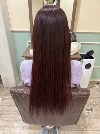 ロング カラー ゆこ カラーモデルのヘアスタイル