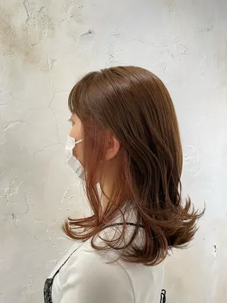 セミロング カラー 【透明感カラー】 harunaのヘアスタイル