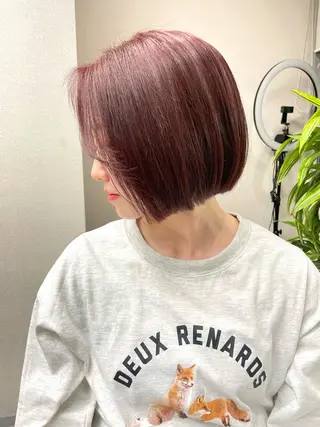 ショート カラー レイヤーカット 韓国ヘアayameのヘアスタイル