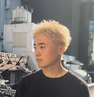 カラー メンズ 岡田/メンズ特化/パ ーマ&ショートのプロのヘアスタイル