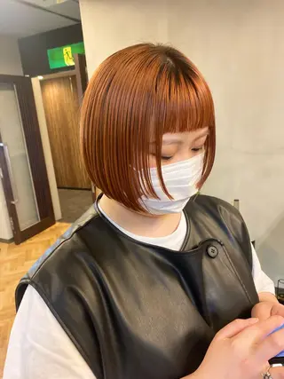 ショート デザインカラー/ボブ ブリーチカラー/ユリのヘアスタイル