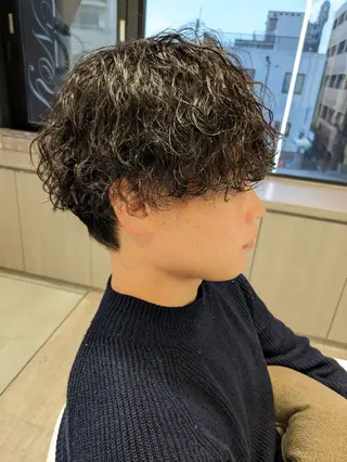 ショート パーマ メンズ 小川 健治✨のヘアスタイル