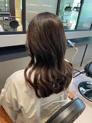 ロング カラー オリーブカラー🫒/ ハッシュカット/みゆのヘアスタイル