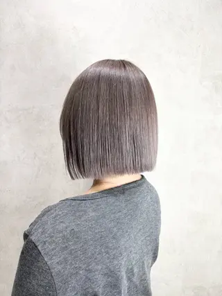 ミディアム カラー Rin♡透明感ピンク 🎀白肌ラベンダーのヘアスタイル