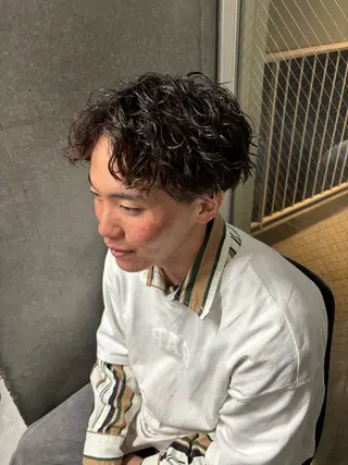 パーマ メンズ メンズ特化✨️ 韓国風パーマ🔥一八のヘアスタイル