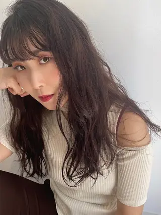 ロング カラー 前田 梨沙のヘアスタイル