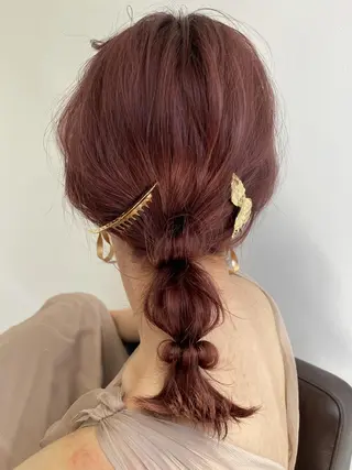 ミディアム ヘアアレンジ m i k u n aのヘアスタイル