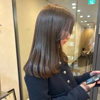 セミロング カラー 似合わせボブカット/ 髪質改善/細川実知香のヘアスタイル