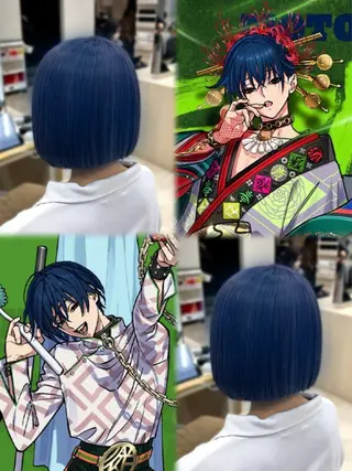 ショート カラー 推し活/韓国/ブリー チカラーminamiのヘアスタイル